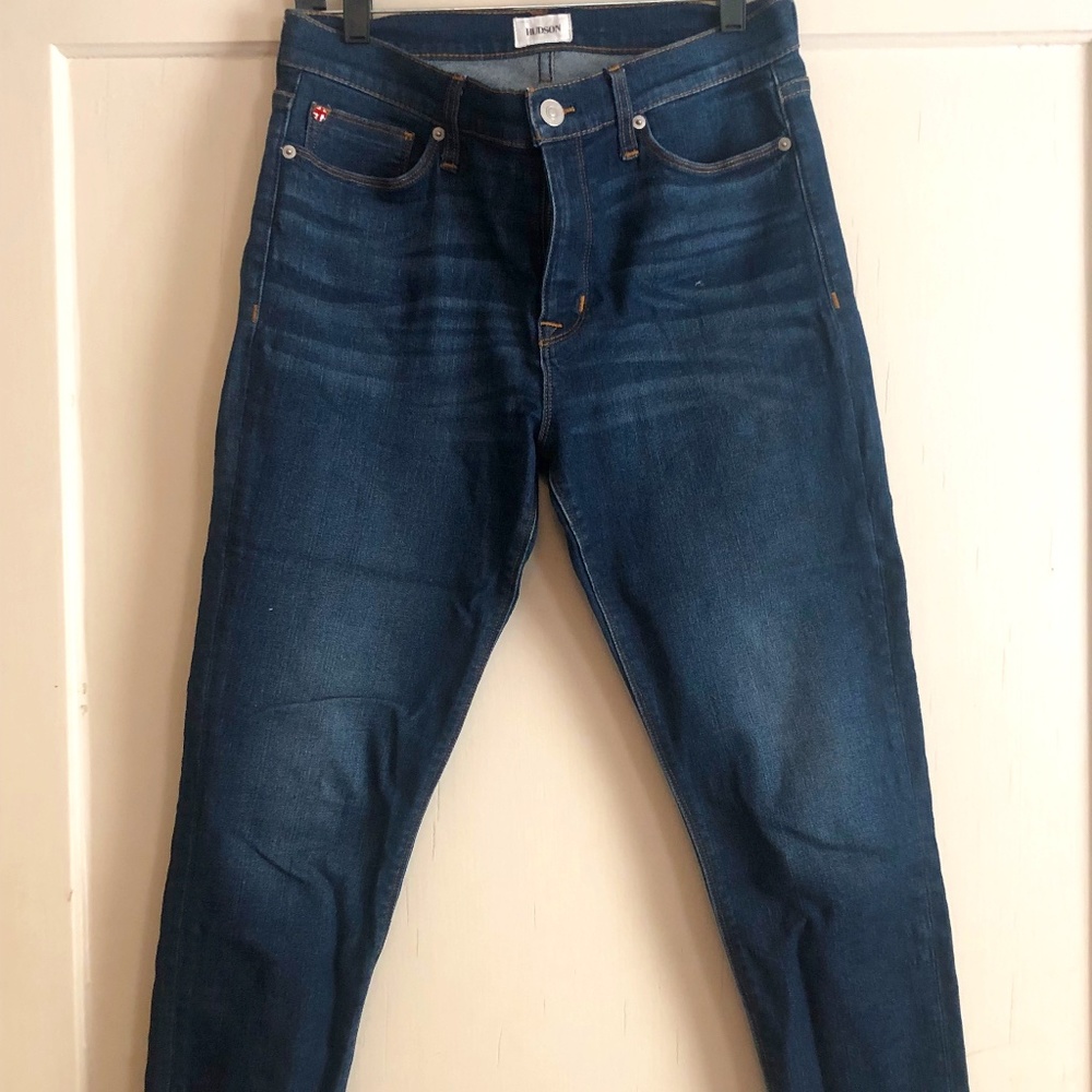 Hudson straight/skinny, cropped leg, straight cut, size 30